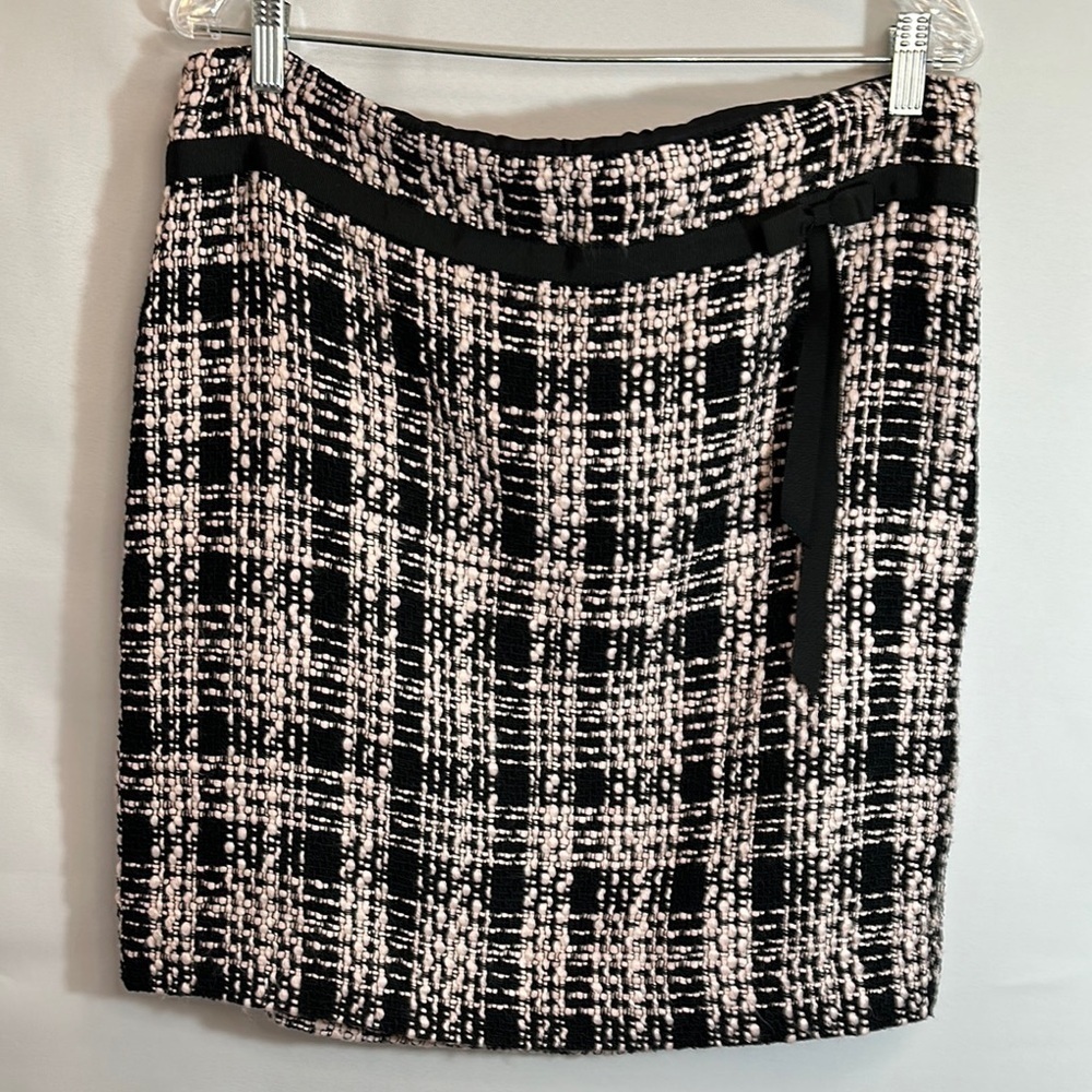 Ann Taylor Loft Womens Plaid Skirt Size 14 Wool Blend Preppy Fully Lined Zipper